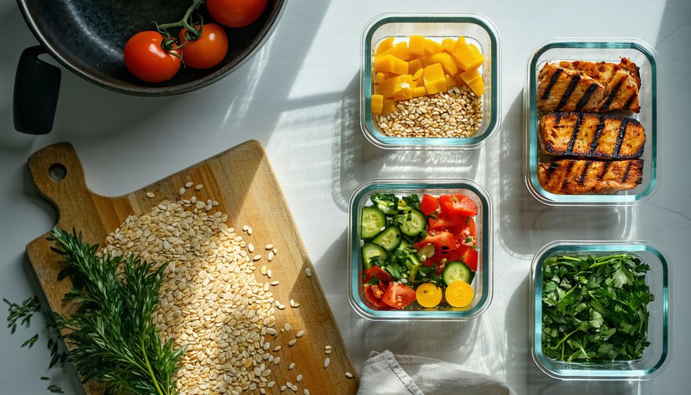 batch cooked customizable lunch bowls