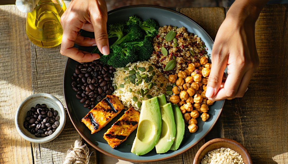 plant based balanced protein plate